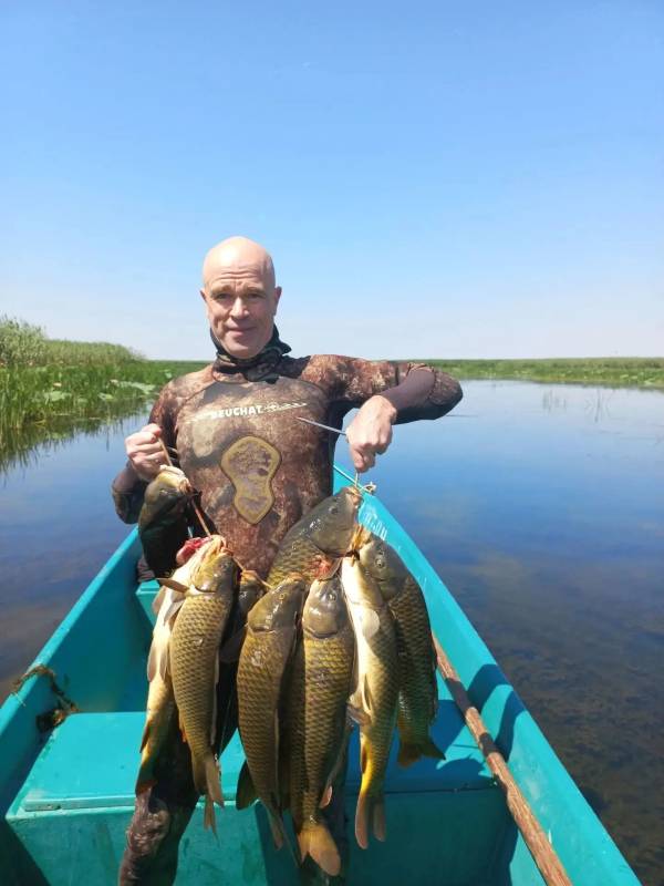 подводная охота в Астрахани